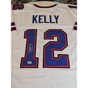 Jim Kelly Autographed/Signed Jersey Beckett White Jersey